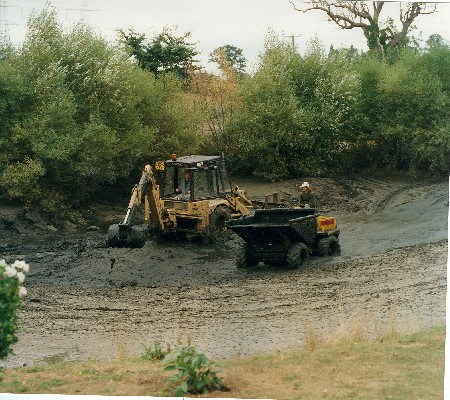 Photo of clearing Presmere Pond, 1996