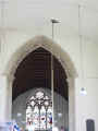 Photo of hole in church ceiling